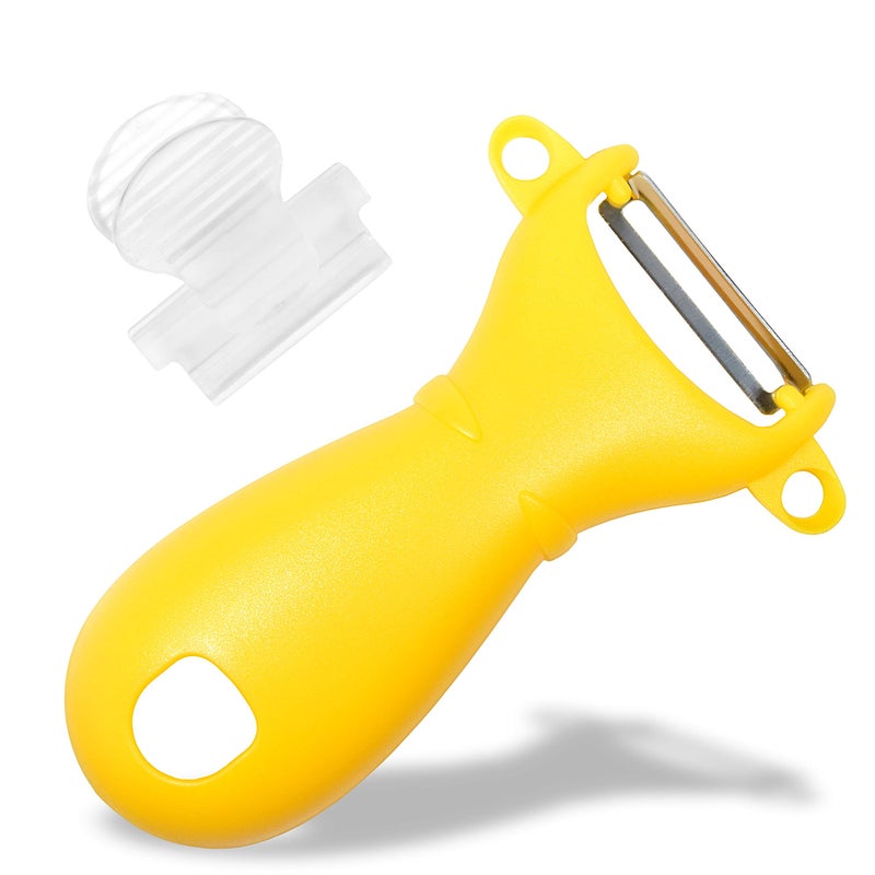 Seki Japan Kids Vegetable Peeler, Small Size Safety Peeler, Stainless Steel Blade With Safety Cover - Image 1